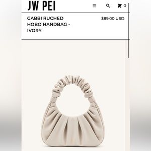 JW PEI- GABI RUCHED HOBO HANDBAG (IVORY)